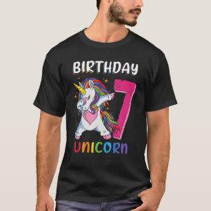 Camiseta chica De 7 Años Dabbing Unicorn, 7 Años Unic