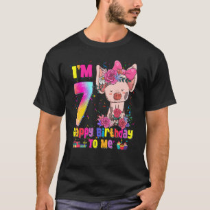 Camiseta chica de 7 años impresionante Princesa Cute Pig 7B
