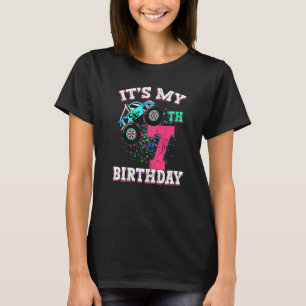 Camiseta chica de 7 años Monstruo de Cumpleaños Chico Cruz