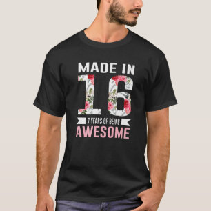 Camiseta chica De 7 Años Por Séptimo Cumpleaños Nacido En 2