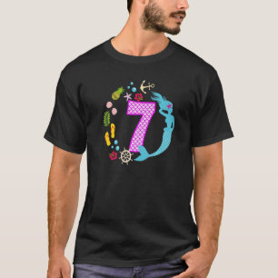 Camiseta chica de 7 años Segunda Sirenita de Cumpleaños Dos