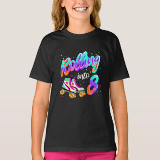 Camiseta Chica de 8 años de edad 8 cumpleaños 
