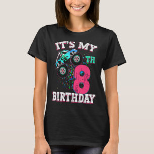 Camiseta chica de 8 años Monstruo de Cumpleaños Chico Cruz