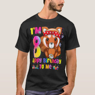 Camiseta chica de 8 años Princesa Panda Rojo Pequeño 8º Bi
