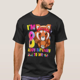 Camiseta chica de 8 años Princesa Panda Rojo Pequeño 8º Bi