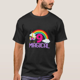 Camiseta chica De 9 Años Magical Unicornio Noveno Nacimient