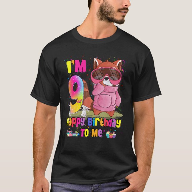 Camiseta chica de 9 años Princesa Panda Roja 9 Bir (Anverso)