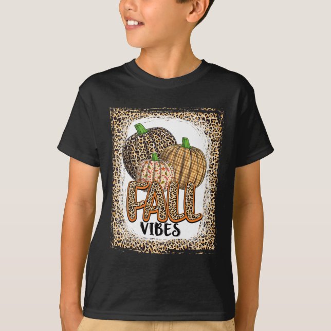 Camiseta Chica de acción de gracias del leopardo de las cal (Anverso)