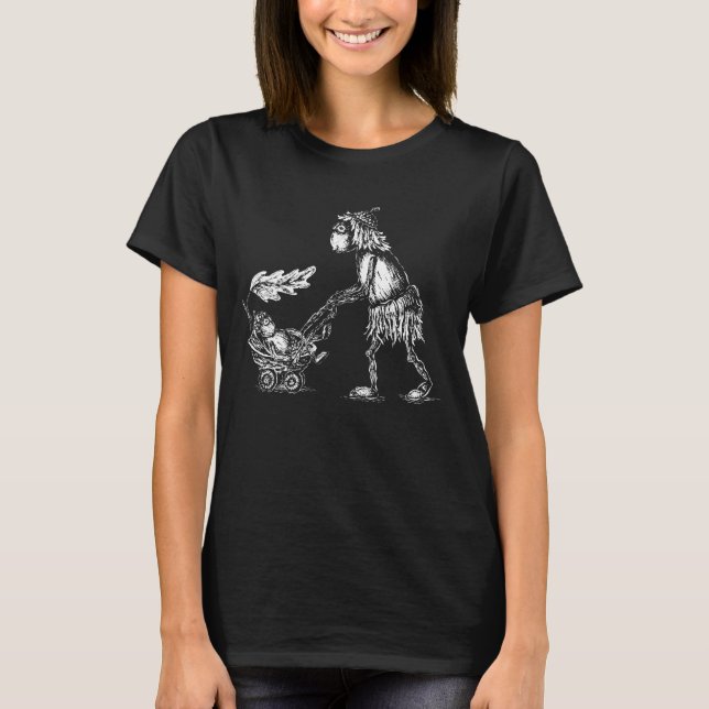 Camiseta Chica de Acorn Elf y ilustracion de Pram (Anverso)