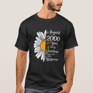 Camiseta Chica de Agosto 2000 T Regalo de cumpleaños número