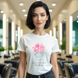 Camiseta Chica de agua rosa bonito lindo rosas-Floral