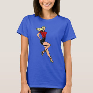 Camiseta Chica de al lado de glamour vintage, rubia bomba