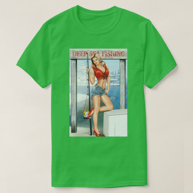 Camiseta Chica de alfiler de pesca (Diseño del anverso)