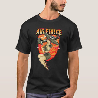 Camiseta Chica de alfileres militares T