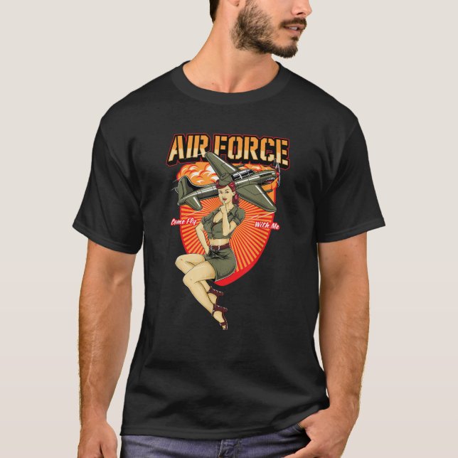 Camiseta Chica de alfileres militares T (Anverso)