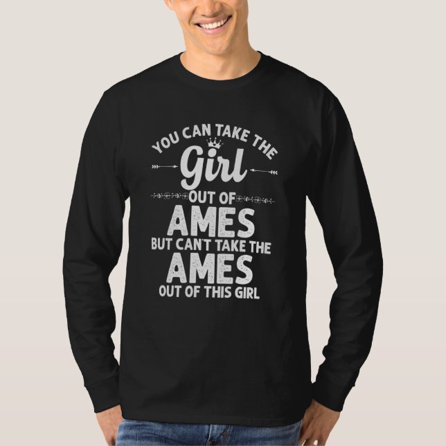 Camiseta Chica De Ames Ia Iowa Funny Home Roots Usa (Anverso)
