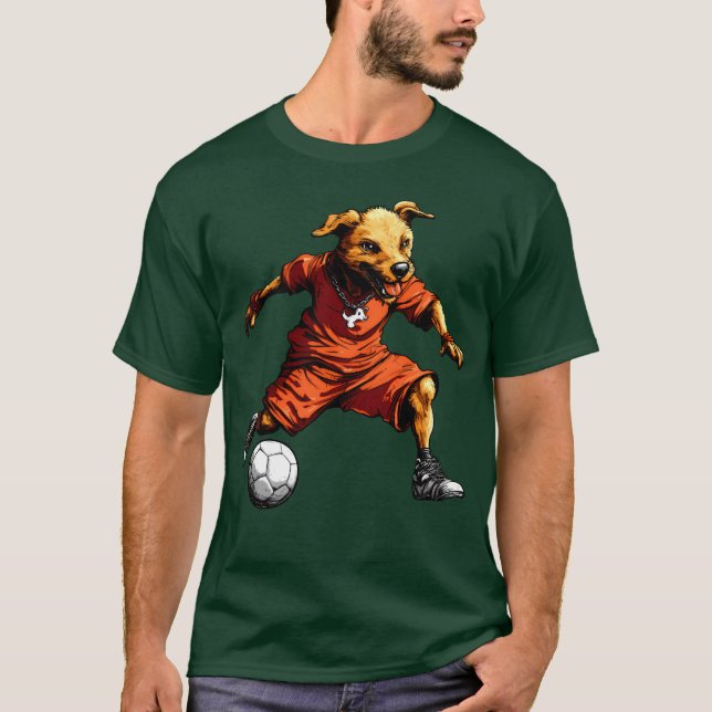 Camiseta Chica de amigo de perro de fútbol (Anverso)