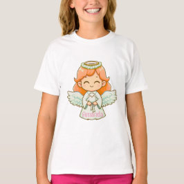 Camiseta Chica de ángeles pequeños y ave