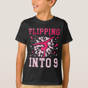 Camiseta Chica de animadoras en su cumpleaños número 9 Nuev
