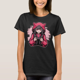 Camiseta Chica de Anime Adorable Jugadora con Sudadera con 