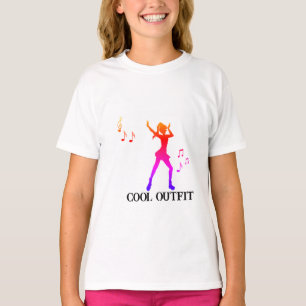 Camiseta Chica de anime bailando con notas musicales - Cool