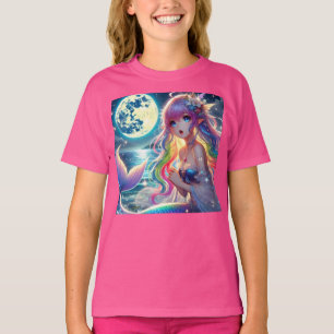 Camiseta Chica de Anime Cantando Pixie de Luz de Luna Siren