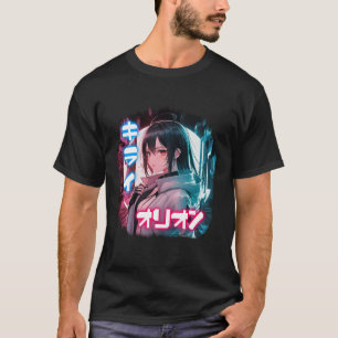 Camiseta Chica de anime ciberpunk de Japón