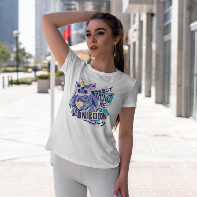 Camiseta Chica De Anime Con Ropa De Unicornio (Subido por el creador)