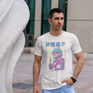 Camiseta Chica De Anime Cutáneo Con Parche De Ojo