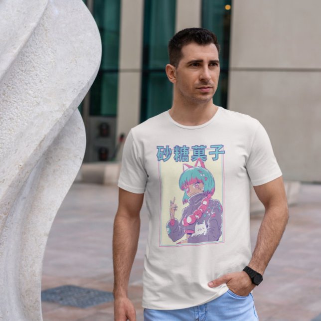Camiseta Chica De Anime Cutáneo Con Parche De Ojo (Subido por el creador)
