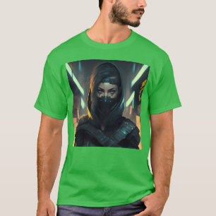 Camiseta Chica de anime cyberpunk mala familia