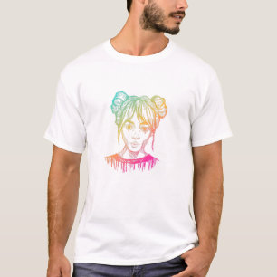 Camiseta Chica De Anime De Mano Cortada