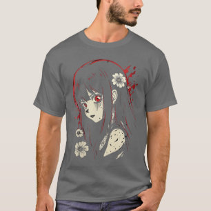 Camiseta Chica de Anime de Terror Oscura Indie Gótica Alter