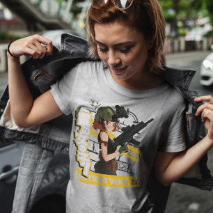 Camiseta Chica de Anime del Ejército