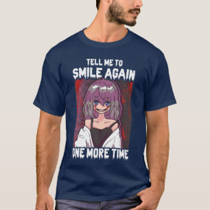 Camiseta Chica de Anime Espeluznante Sonriendo Horror Goth