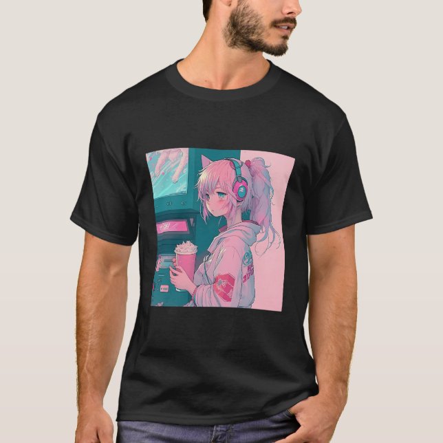 Camiseta Chica de anime japonés (Anverso)