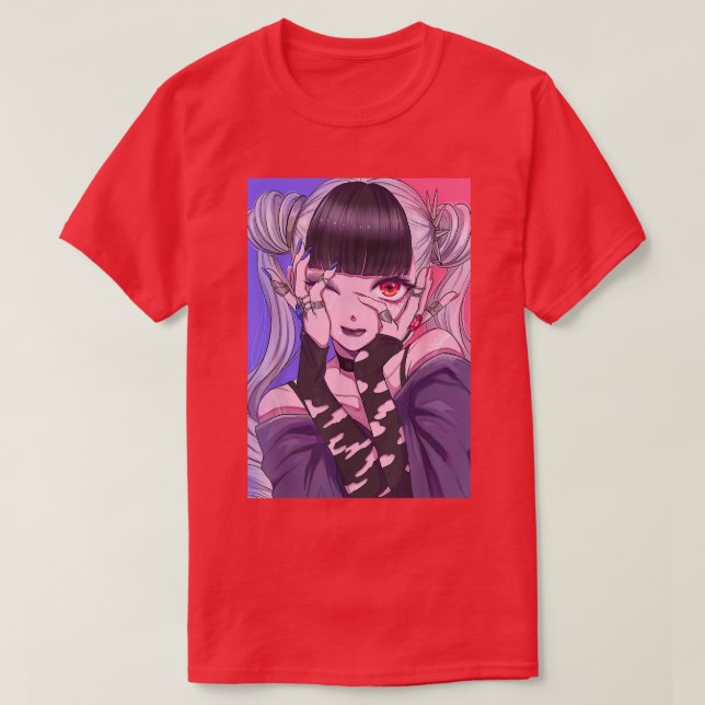 Camiseta Chica de anime Kawaii Waifu estético japonés Otaku (Diseño del anverso)