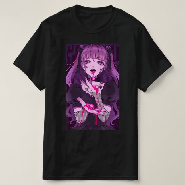 Camiseta Chica de anime Kawaii Waifu Estético Otaku japonés (Diseño del anverso)