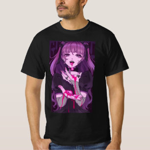 Camiseta Chica de anime Kawaii Waifu Estético Otaku japonés