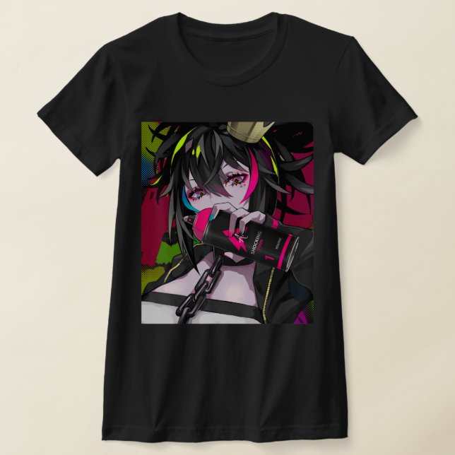 Camiseta Chica de anime Kawaii Waifu Otaku japonés estético (Distribución)