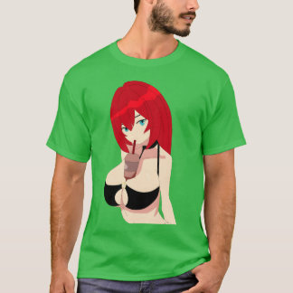 Camiseta Chica de anime lasciva divertida