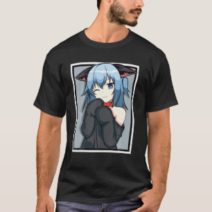 Camiseta Chica de anime lindo - Diseño de gato - Manga