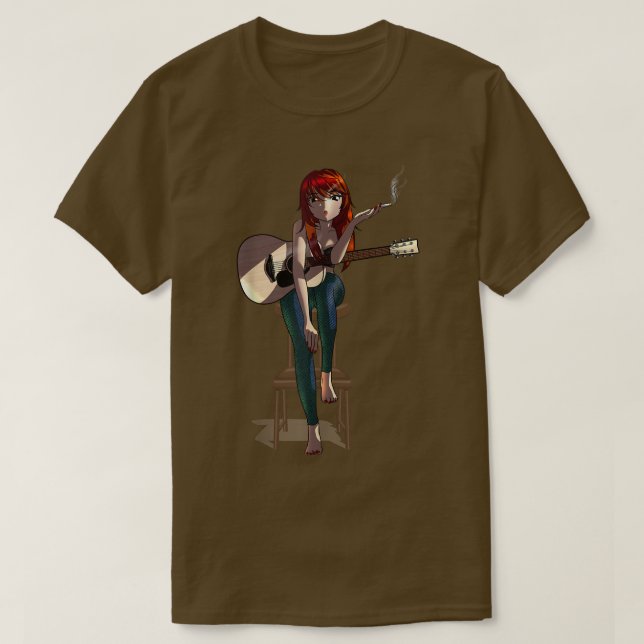 Camiseta Chica de anime malo Otaku Kawaii Anim (Diseño del anverso)