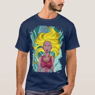 Camiseta Chica de Anime rubio japonés Otaku Kawaii Ropa y