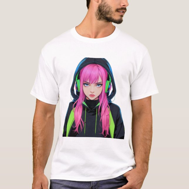 Camiseta Chica de Anime Streetwear (Anverso)