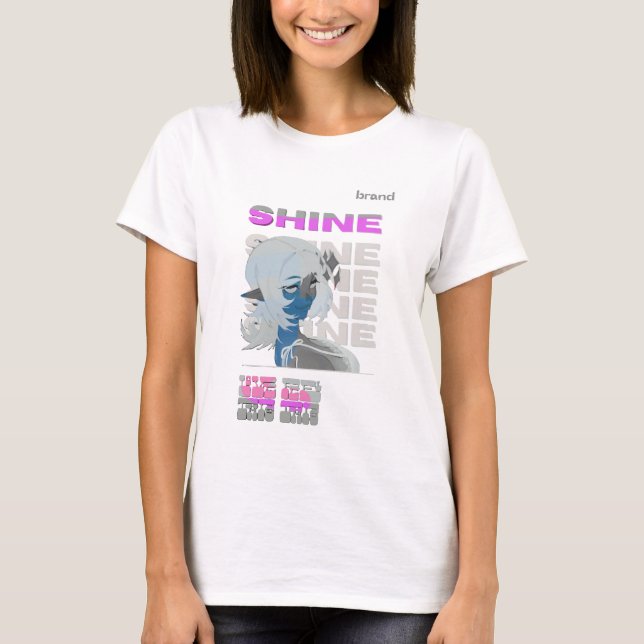 Camiseta Chica de anime suave (Anverso)