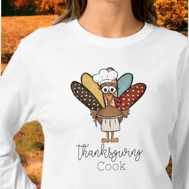 Camiseta Chica de Apron Chef del Cocinero de Acción de Grac (Subido por el creador)