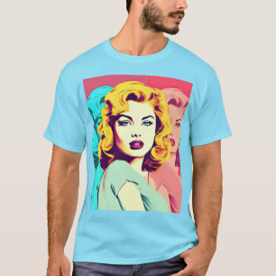 Camiseta Chica de arte pop de rubia