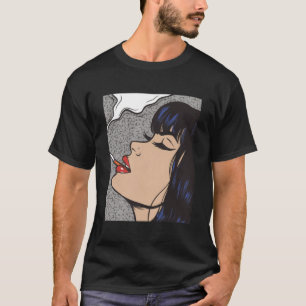 Camiseta Chica de arte pop humeante