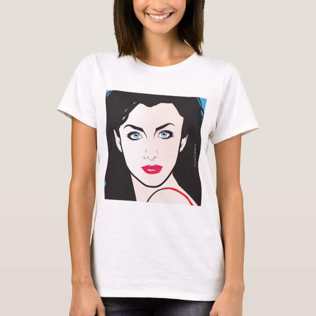 Camiseta Chica de arte pop - Jill (Anverso)